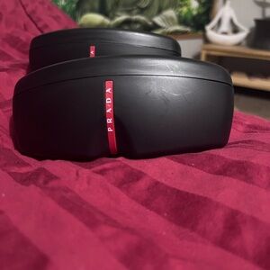 Prada Black and Red Sunglasses Case